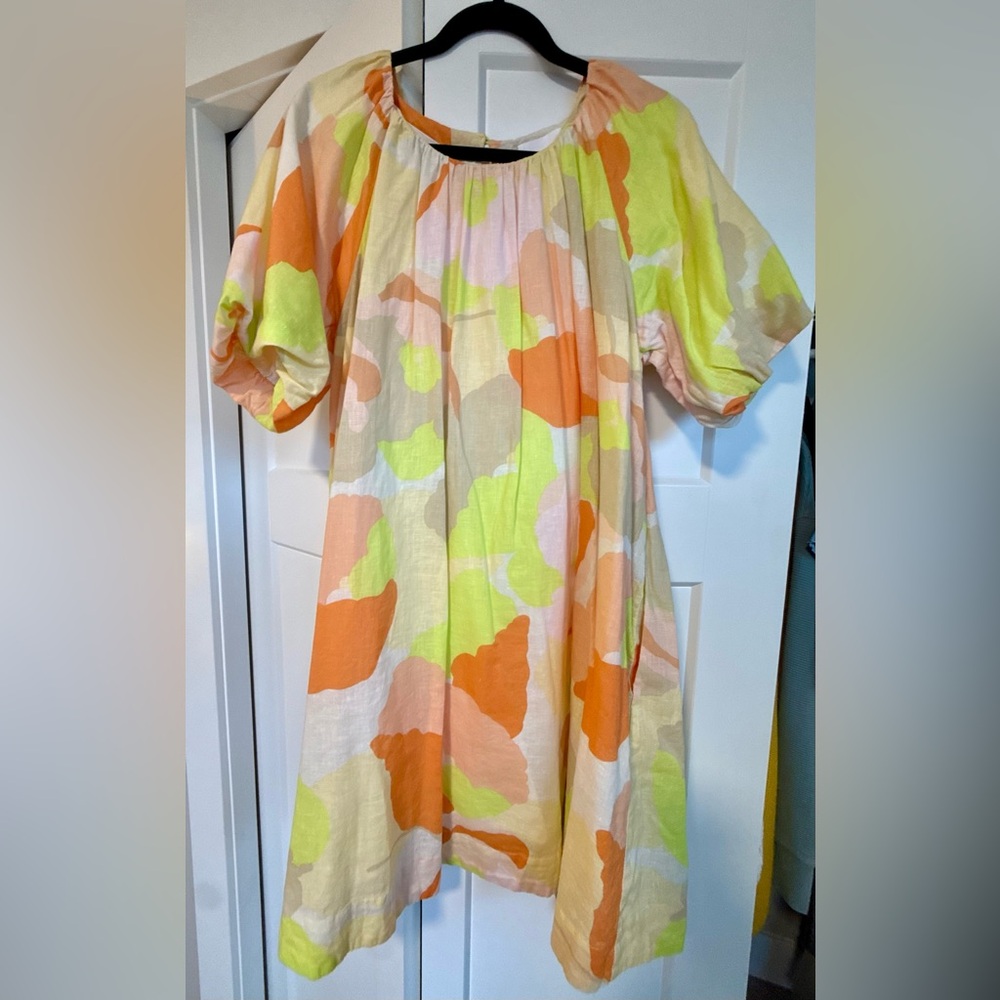 Everly Multicolor Puff Sleeve Dress